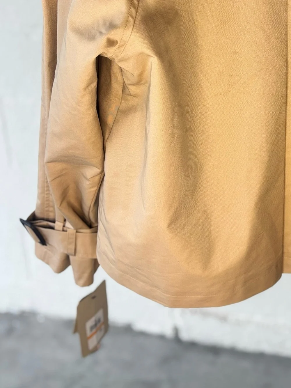 NWT Levi’s Women's Small Beige Double Breasted Short Coat Jacket Button Up - Picture 2 of 3